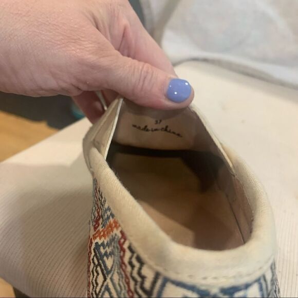 Joie Sneakers Bohemian Huxley Slip-On Woven Canvas Geometric Pattern, 6.5 - Picture 9 of 9